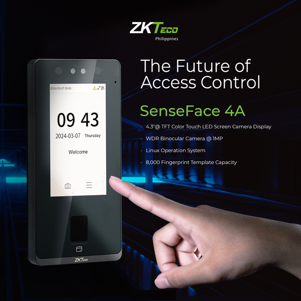 Máy chấm công bằng khuôn mặt ZKTeco SenseFace 4A